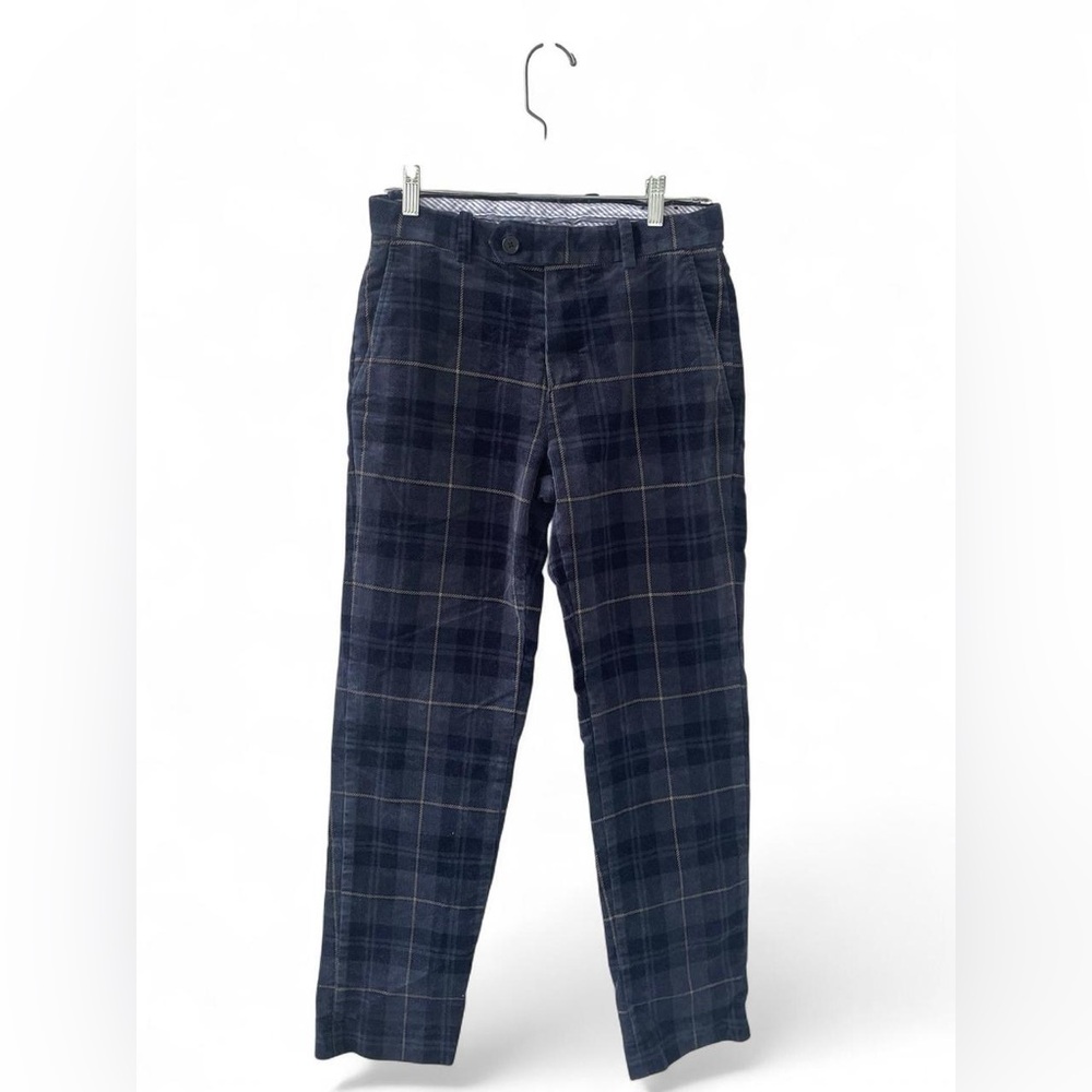 Brooks Brothers Navy Plaid Chinos
